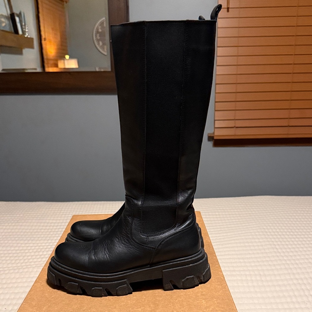 Steve Madden Black Knee-High Boots - Picture 2 of 7